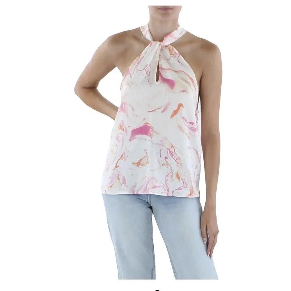 Aqua Bloomingdale’s Halter Neck Sl Top Basic Size: Large New B0078